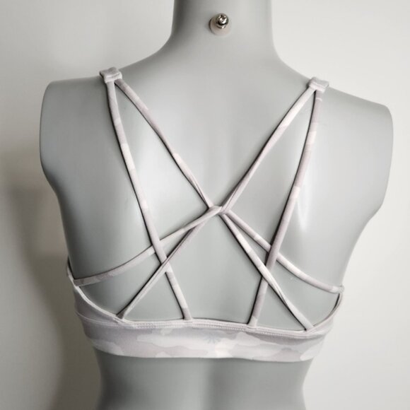 Athleta Solace Printed White Camo Sports Bra Size M - Picture 5 of 14